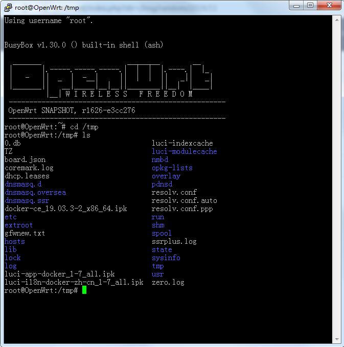 软路由之openwrt安装ipk文件包(docker.ipk)